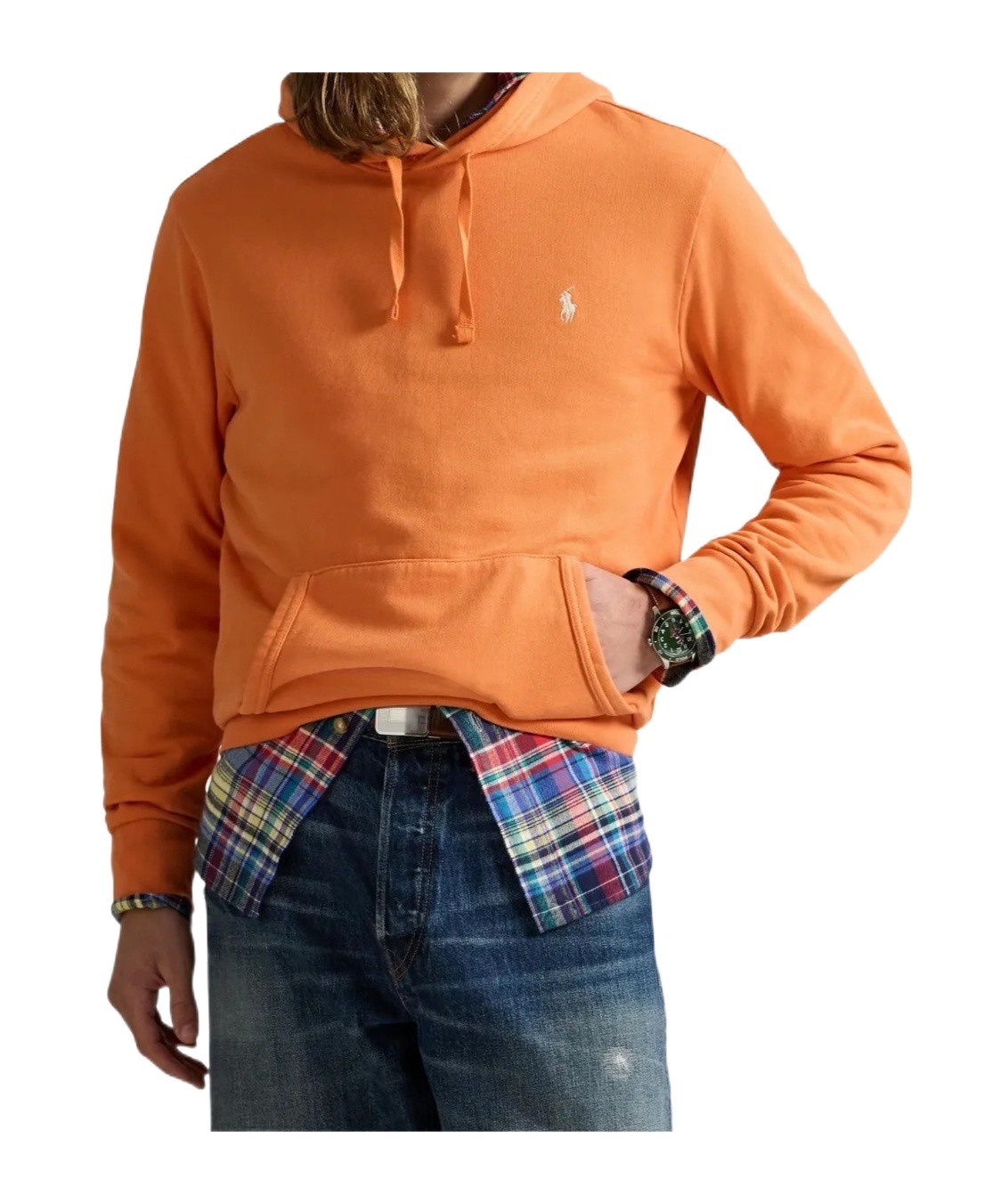 Polo Ralph Lauren Loopback Long-sleeve Sweatshirt In Orange
