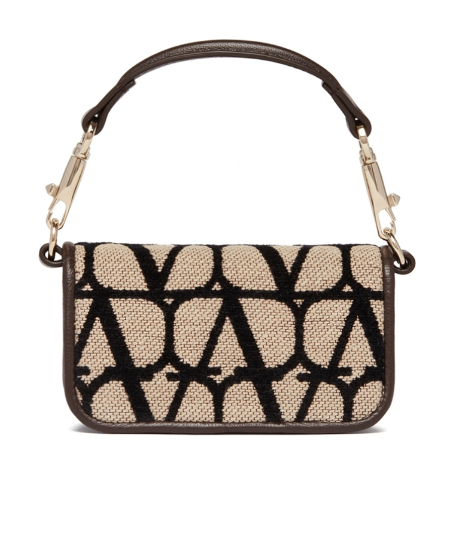 Valentino Micro Loco Shoulder Bag In Nude
