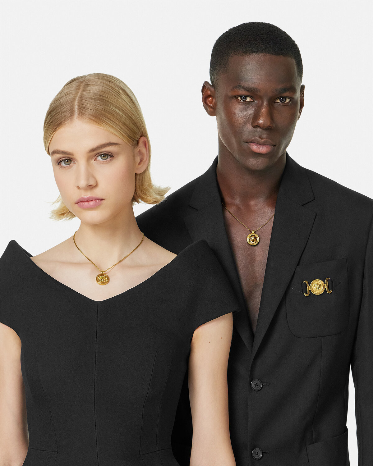 Versace Medusa '95 Pendant Necklace In Yellow