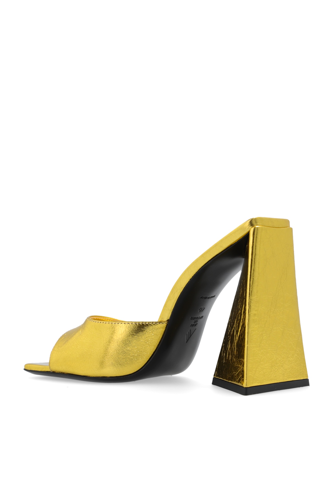 Attico 115mm Devon Metallic Faux Leather Mules In Multicolor