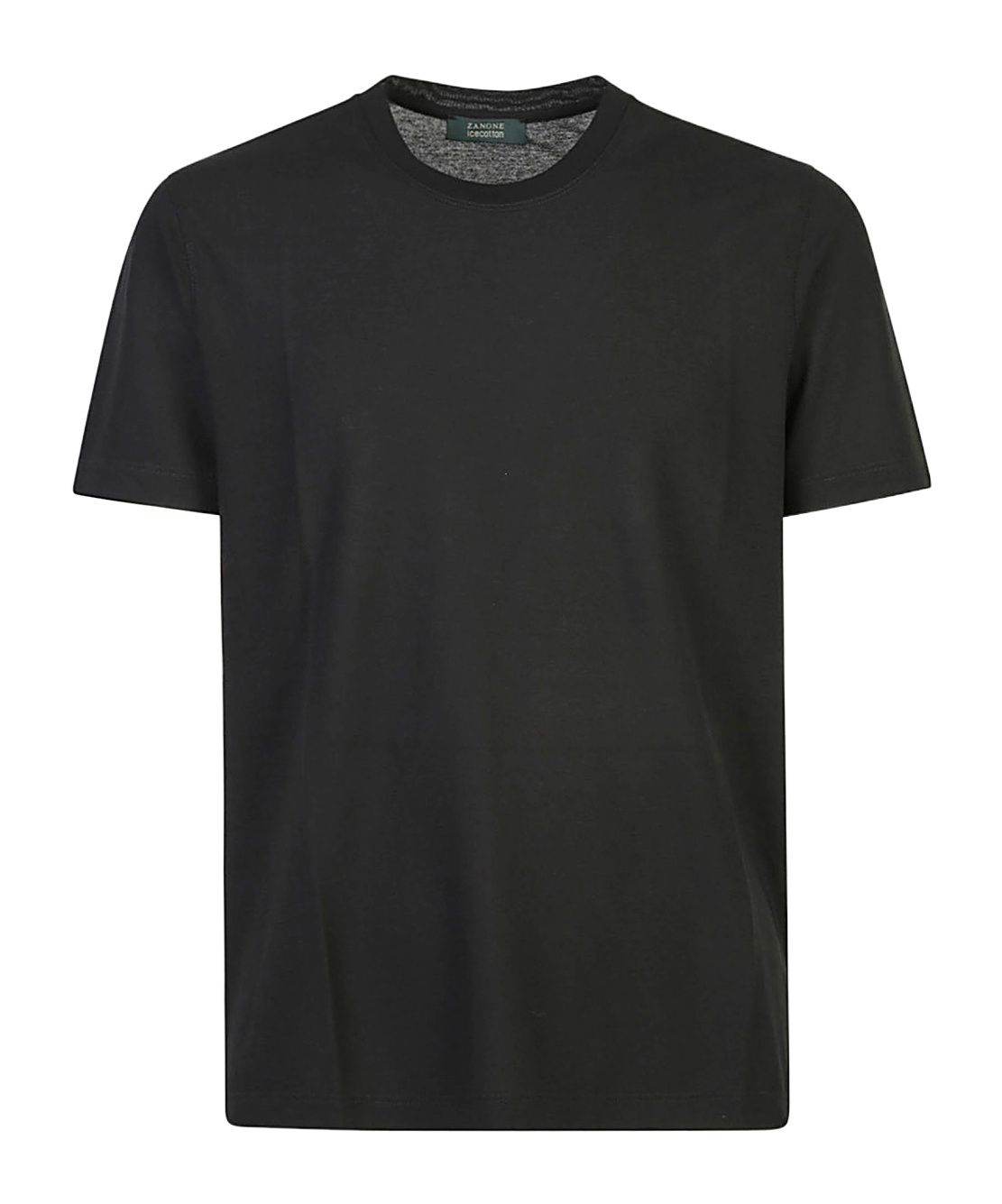 Zanone Jersey Crew Neck T-shirt In Black