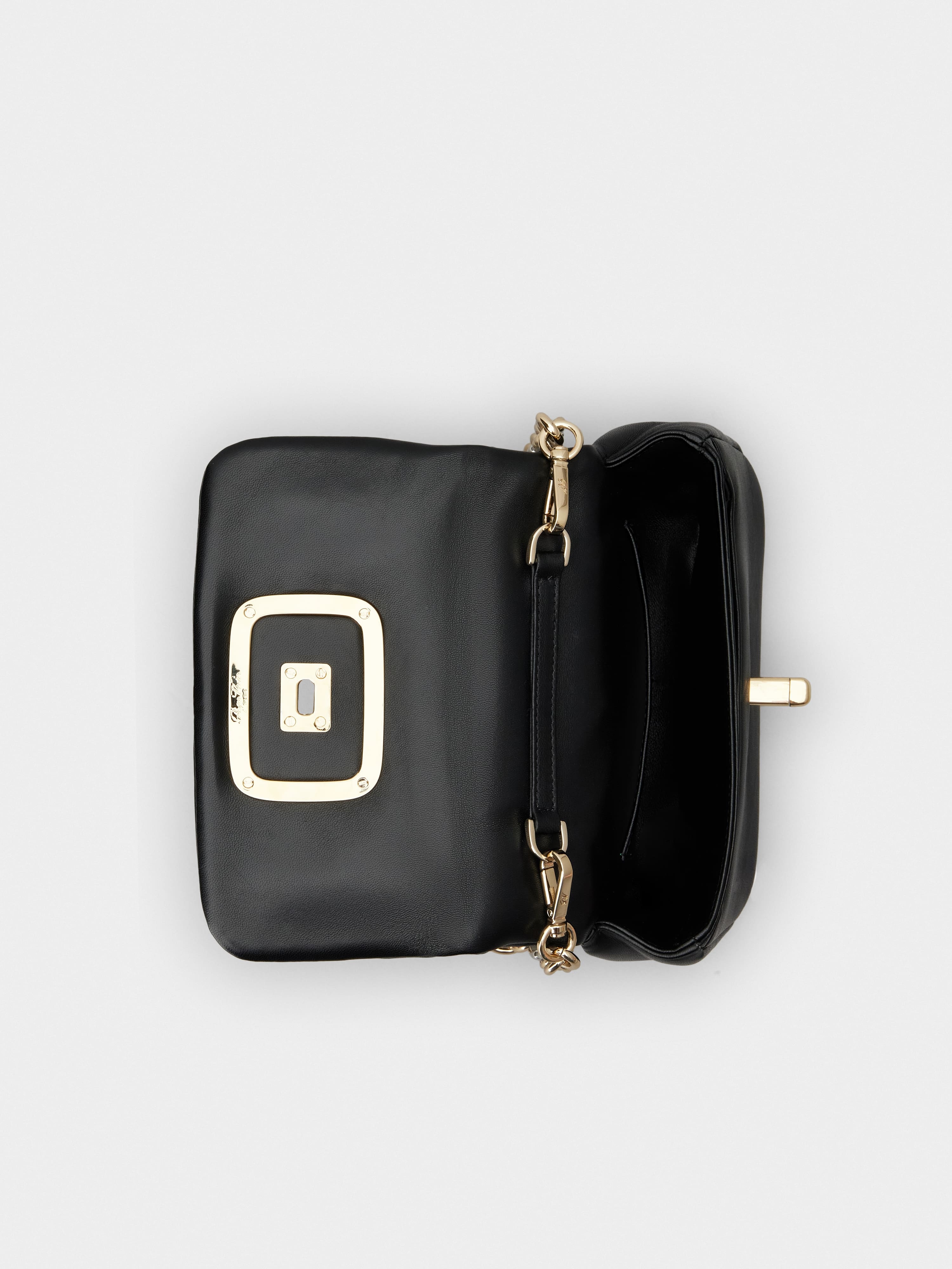 Roger Vivier Women's Leather Bag With Gold Hardware In Black