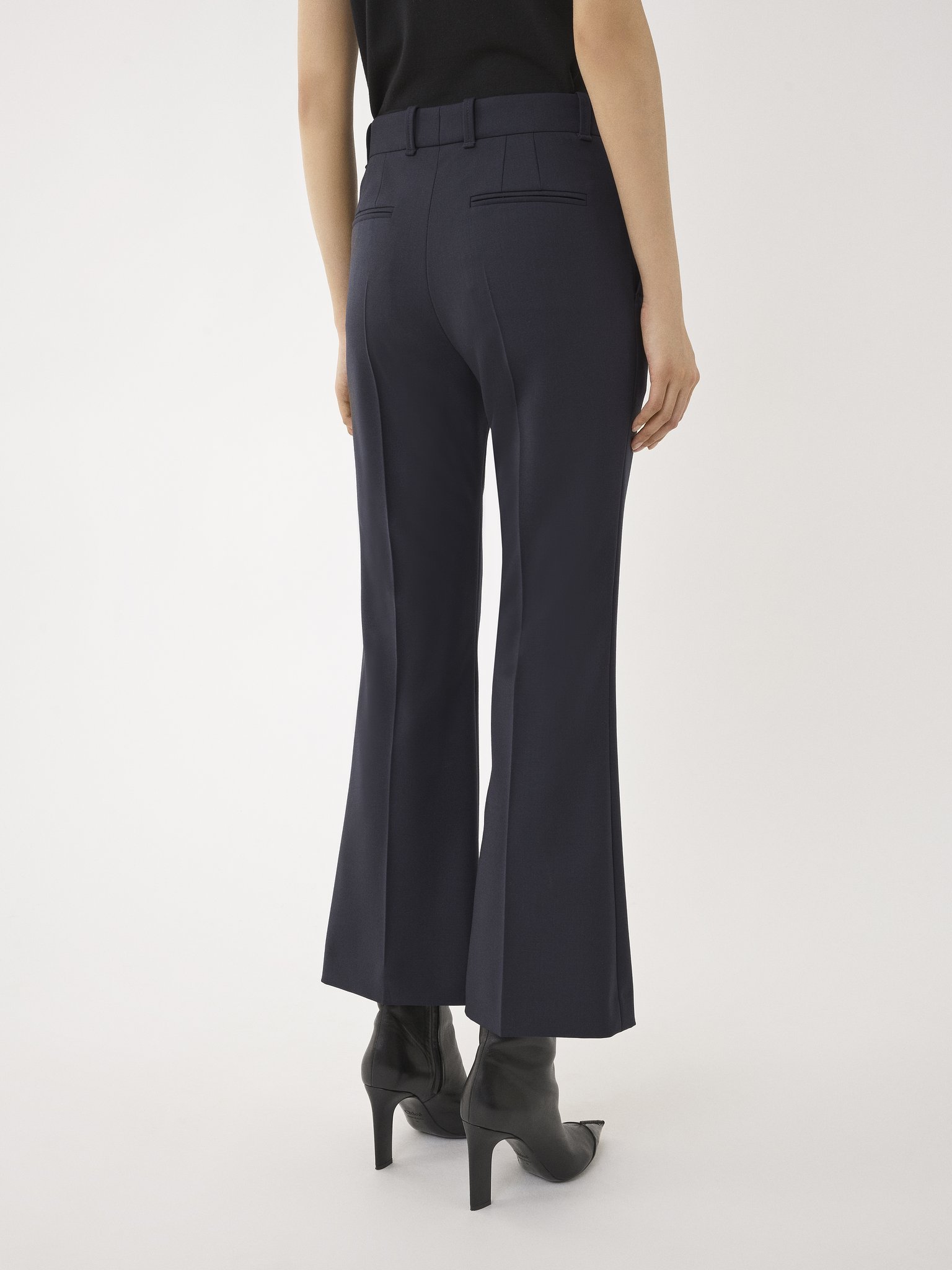 CHLOÉ MID-RISE CROPPED TAILORED TROUSERS 