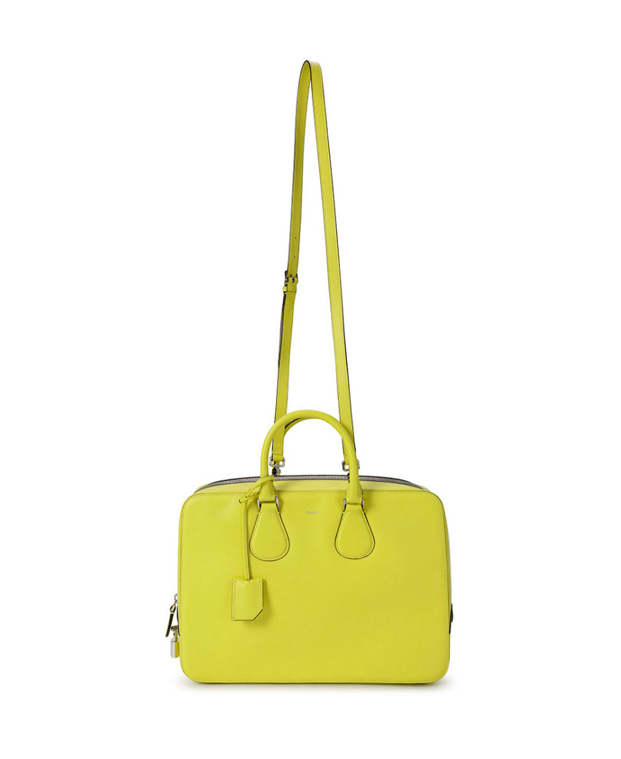 Bally Logo Details Handbag In Yellow