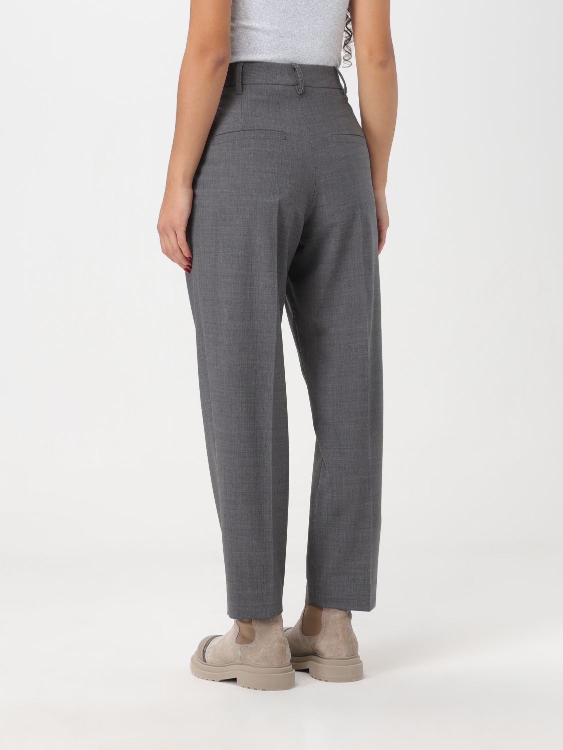 Brunello Cucinelli Pleated Tailored Trousers In Black