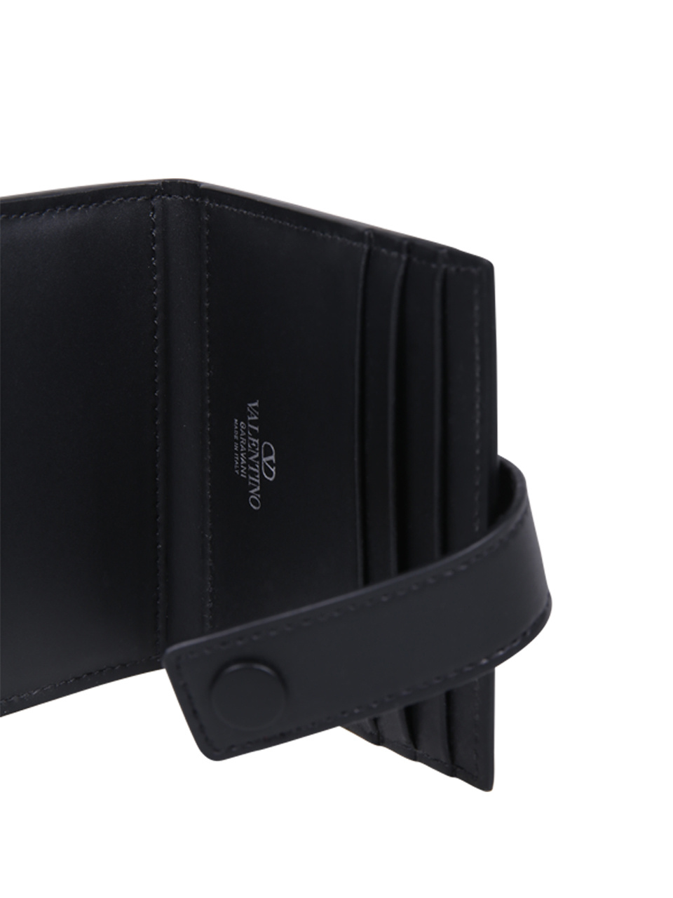 Valentino Logo-print Card Holder In Black