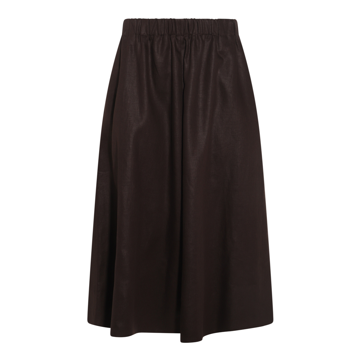 Brunello Cucinelli Elastic-waistband Midi Skirt In Black