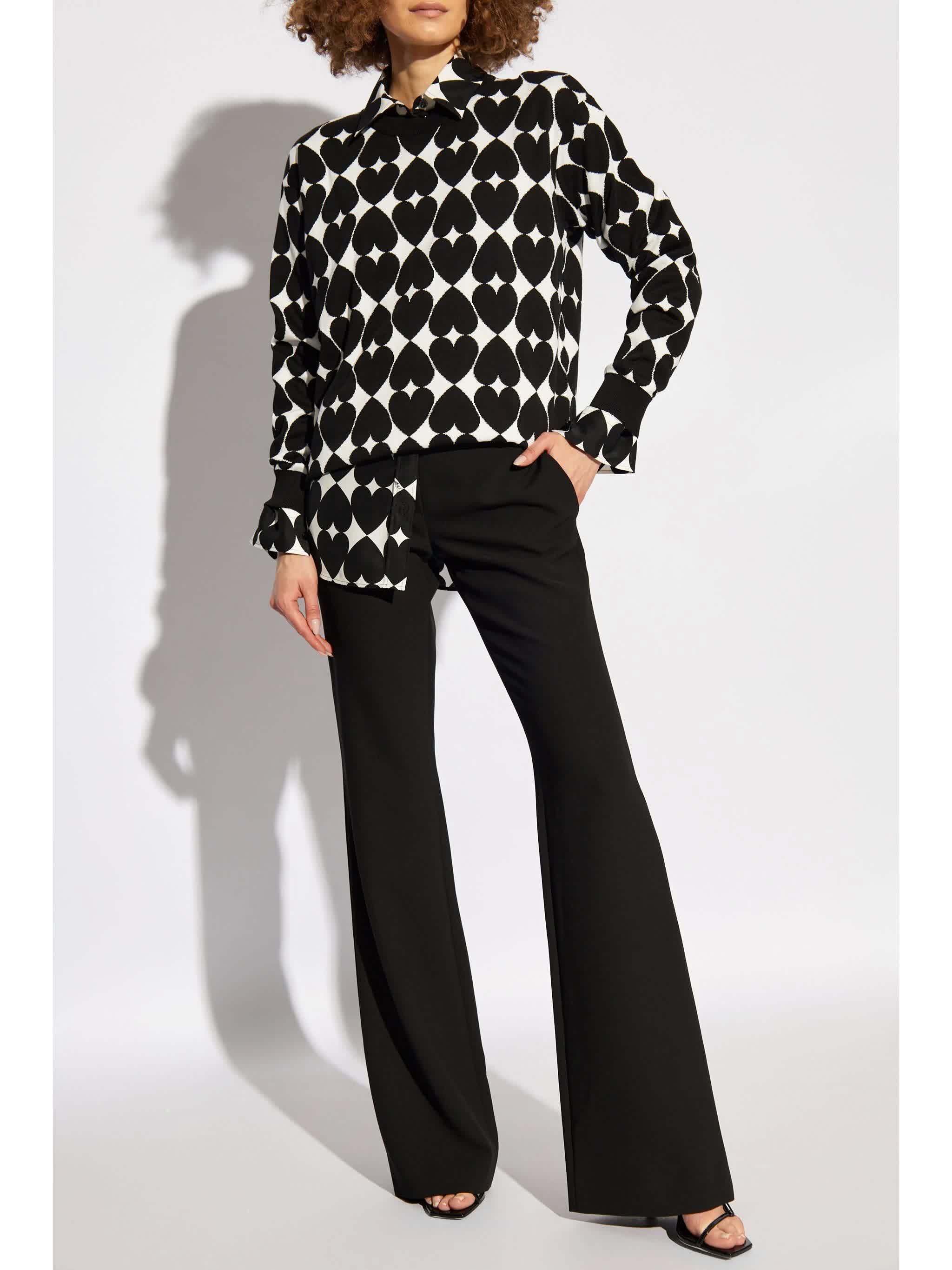 Moschino Sweater With Embroidered Pattern In Black