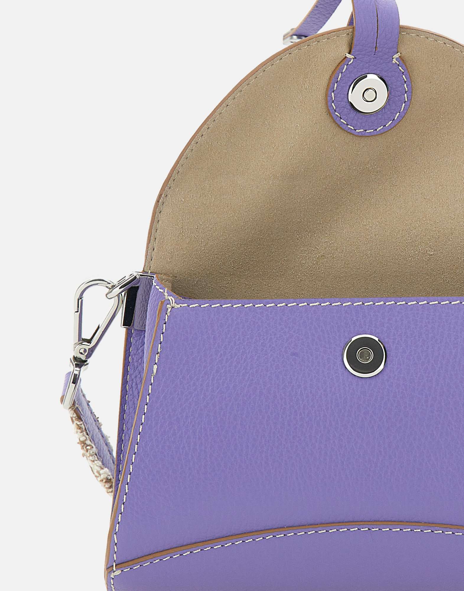 Gianni Chiarini Margot Foldover Top Crossbody Bag In Purple