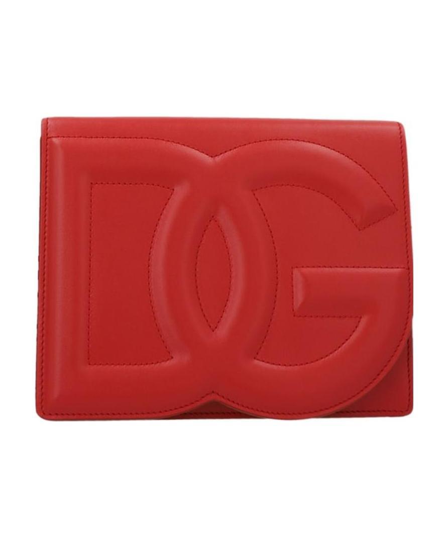 Dolce & Gabbana Dg Logo Crossbody Bag In Calf Leather In Red