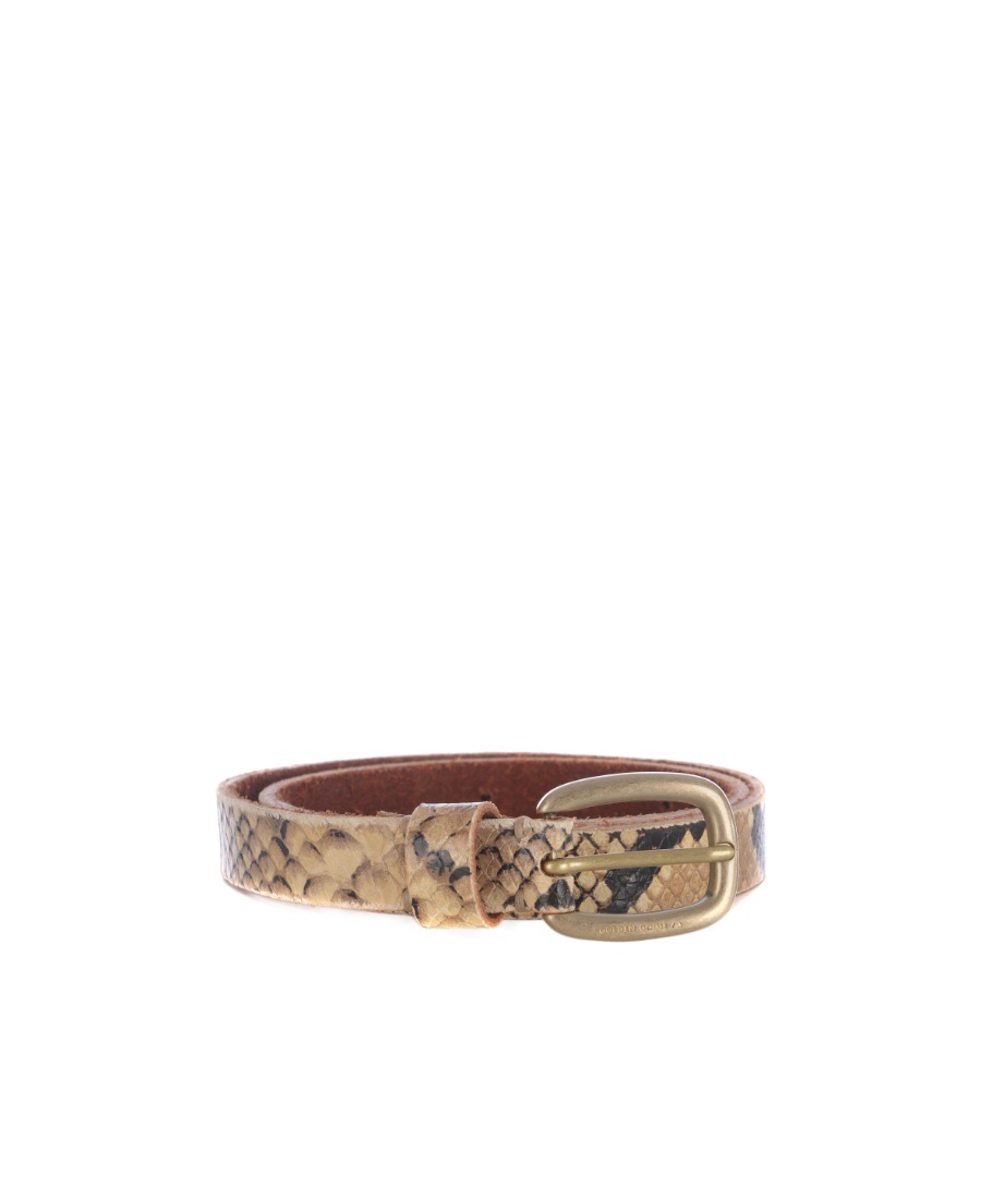 Golden Goose Animal-print Buckle Belt In Multicolor