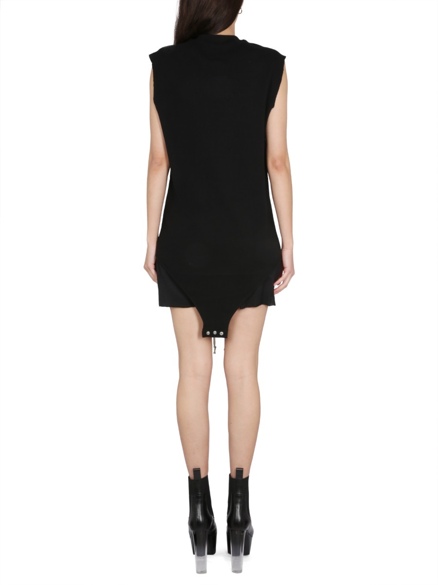Rick Owens Logo-embroidered Cotton Tank Top In Black