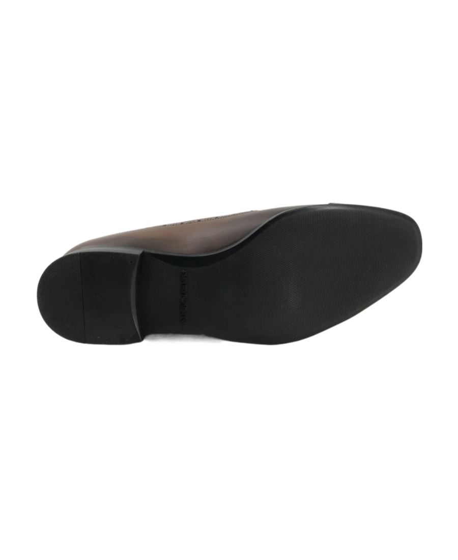 Emporio Armani Logo Business Casual Shoes In Black