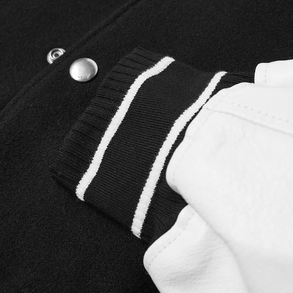 Givenchy Men Two-tone Wool Blend And Leather Bomber Jacket In Black