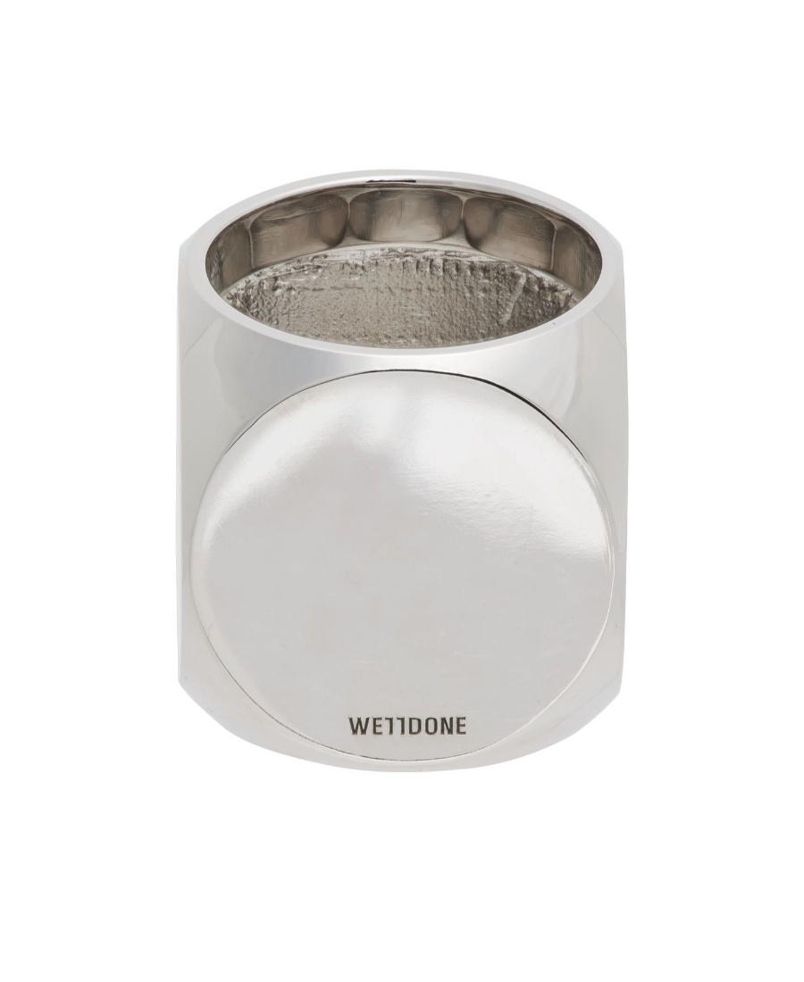 We11 Done Logo Ring In Multicolor