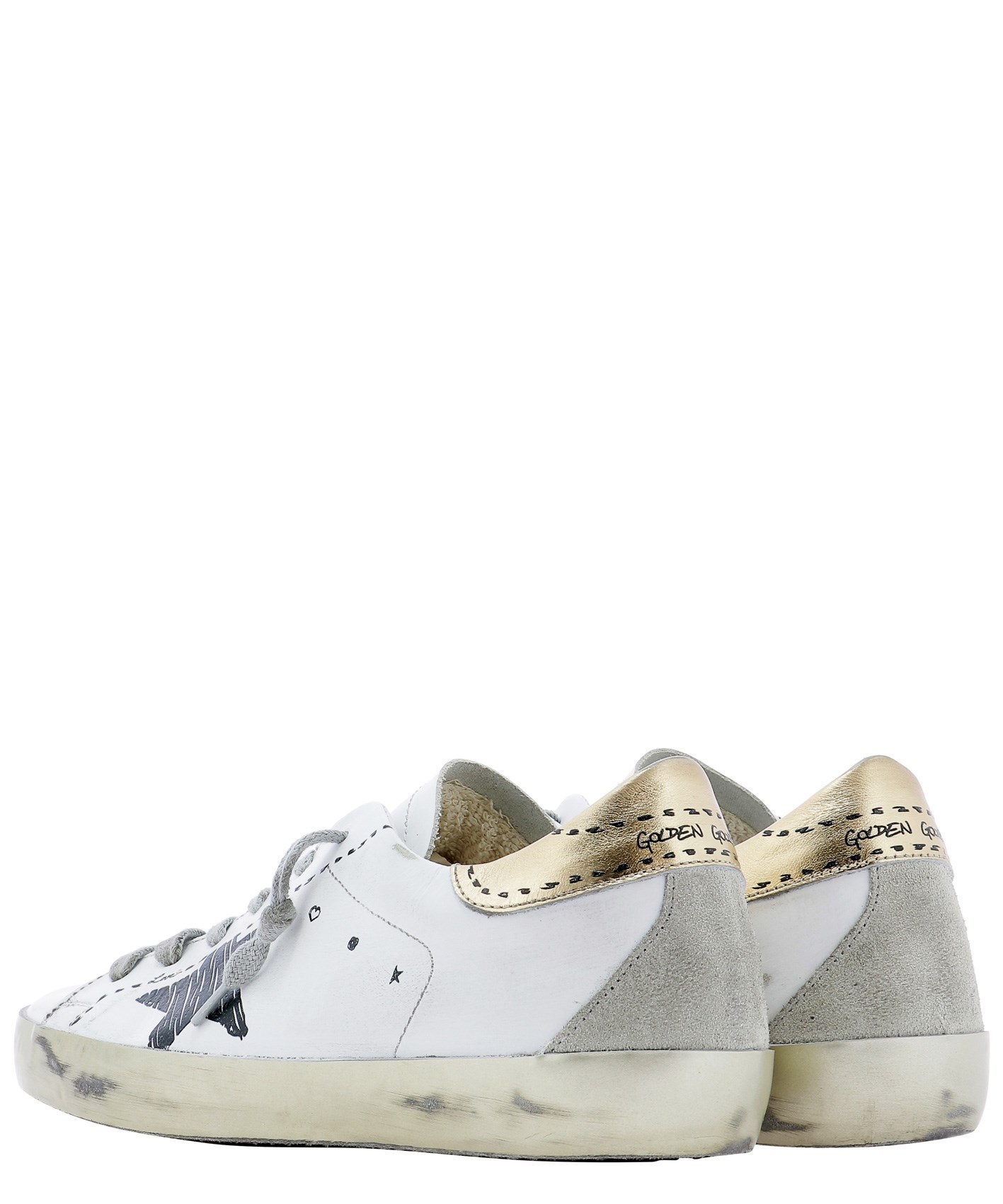 Golden Goose Super-star Low-top Sneakers In White