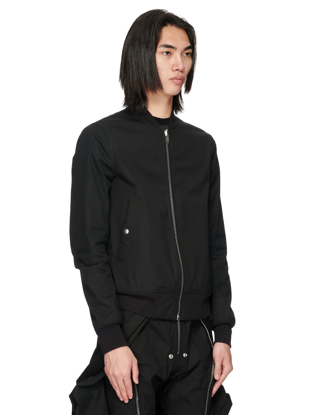 Rick Owens Zip-up Long-sleeved Reversible Jacket In Black