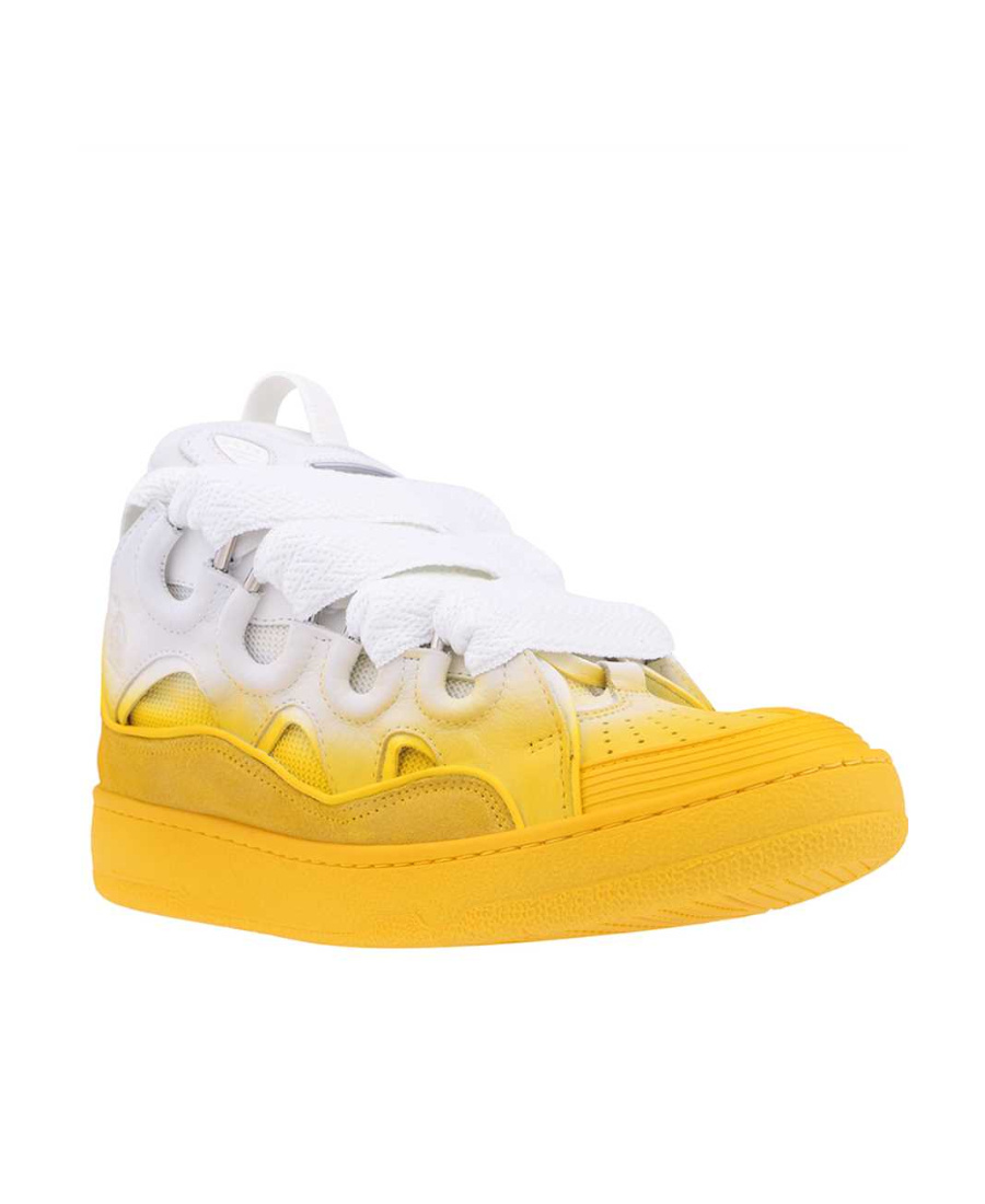 Lanvin Curb Gradient-effect Sneakers In Yellow