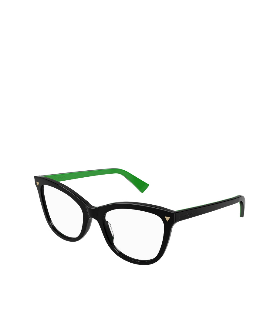 Bottega Veneta Cat-eye Two-tone Glasses In Black