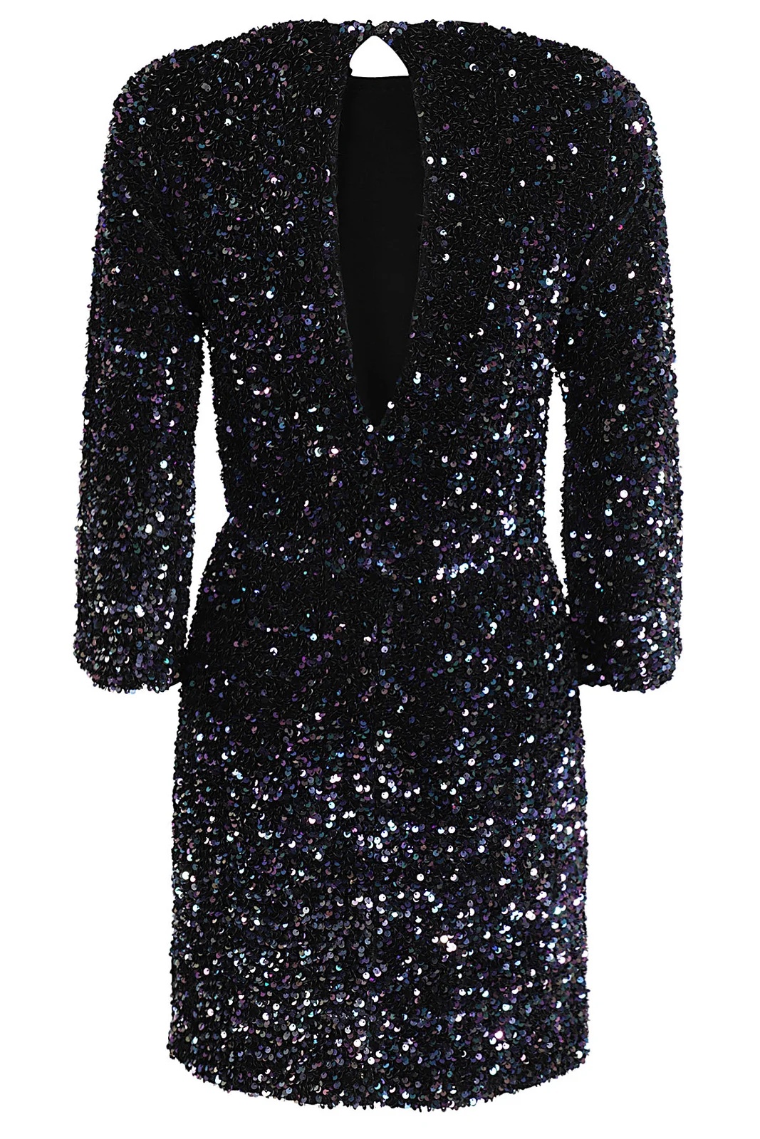 Seventy Sequin Embellished Crewneck Mini Dress In Black