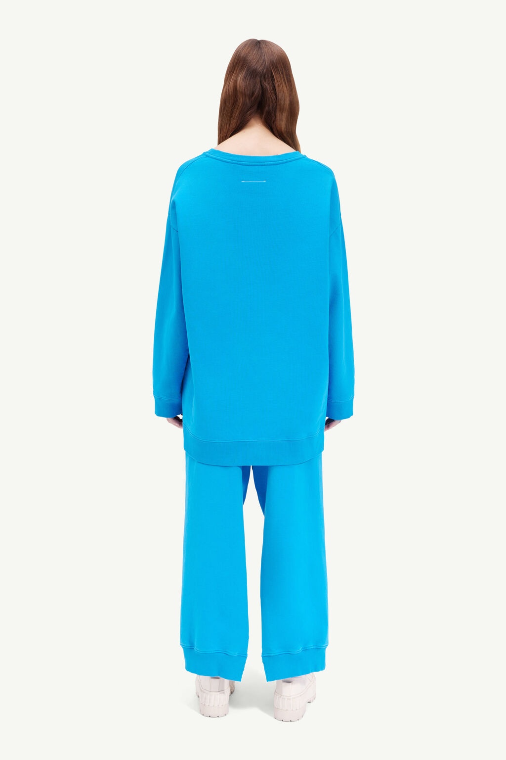 Shop Mm6 Maison Margiela Logo Hoodie In Blue