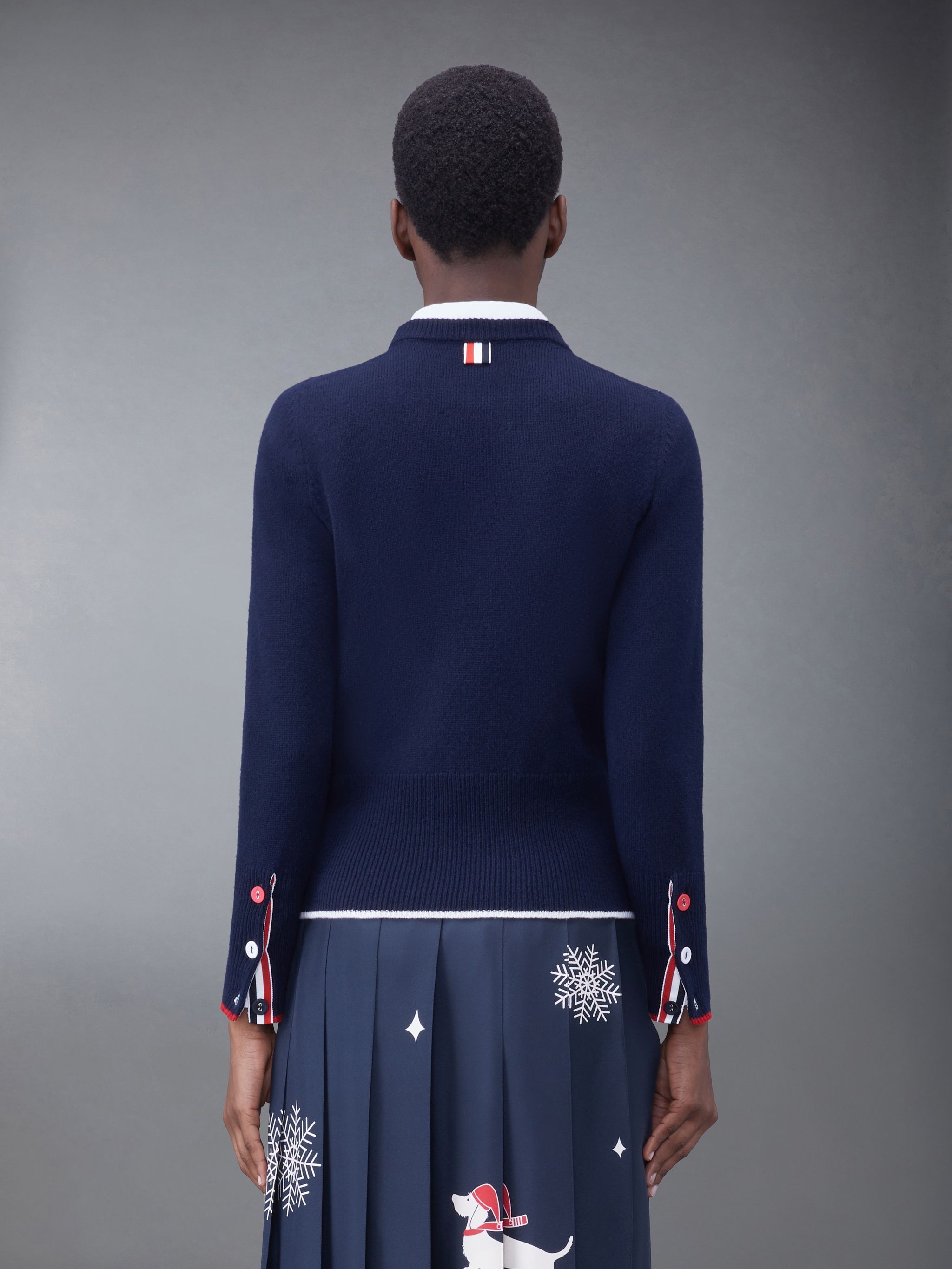 Thom Browne Wool Classic Hector Pullover In Blue