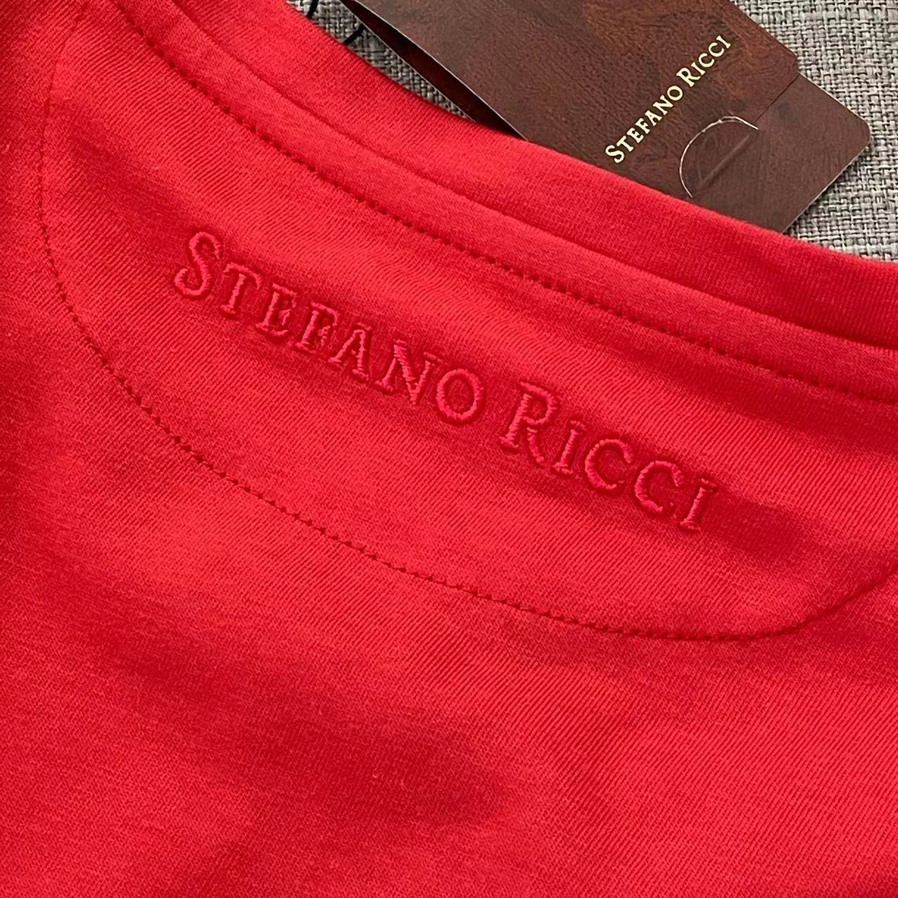 Stefano Ricci Pattern Logo T-shirt In Red