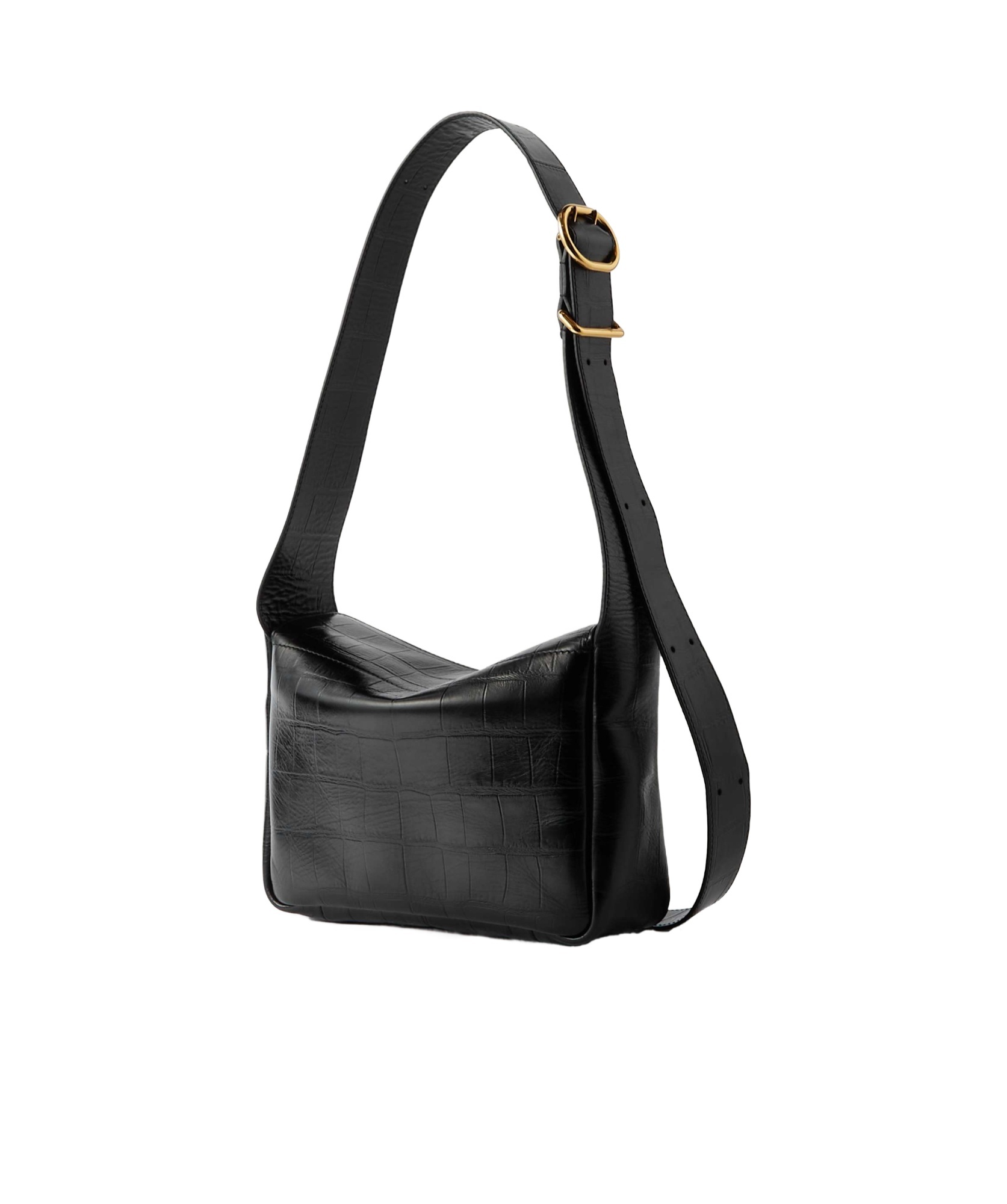 Jil Sander Flap Mini Black Shoulder Bag In Black