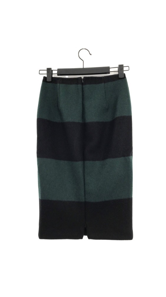 Max Mara Striped Skirt In Black