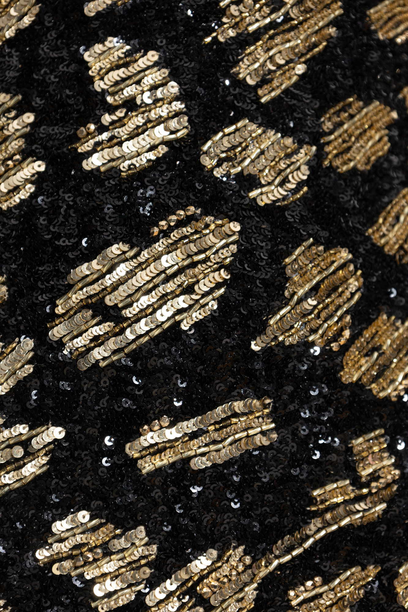 Balmain Sequined Leopard Structured Mini Dress In Brown