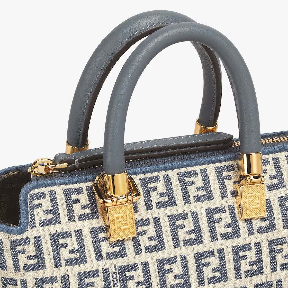 Fendi Mini By The Way Tote Bag In Gray