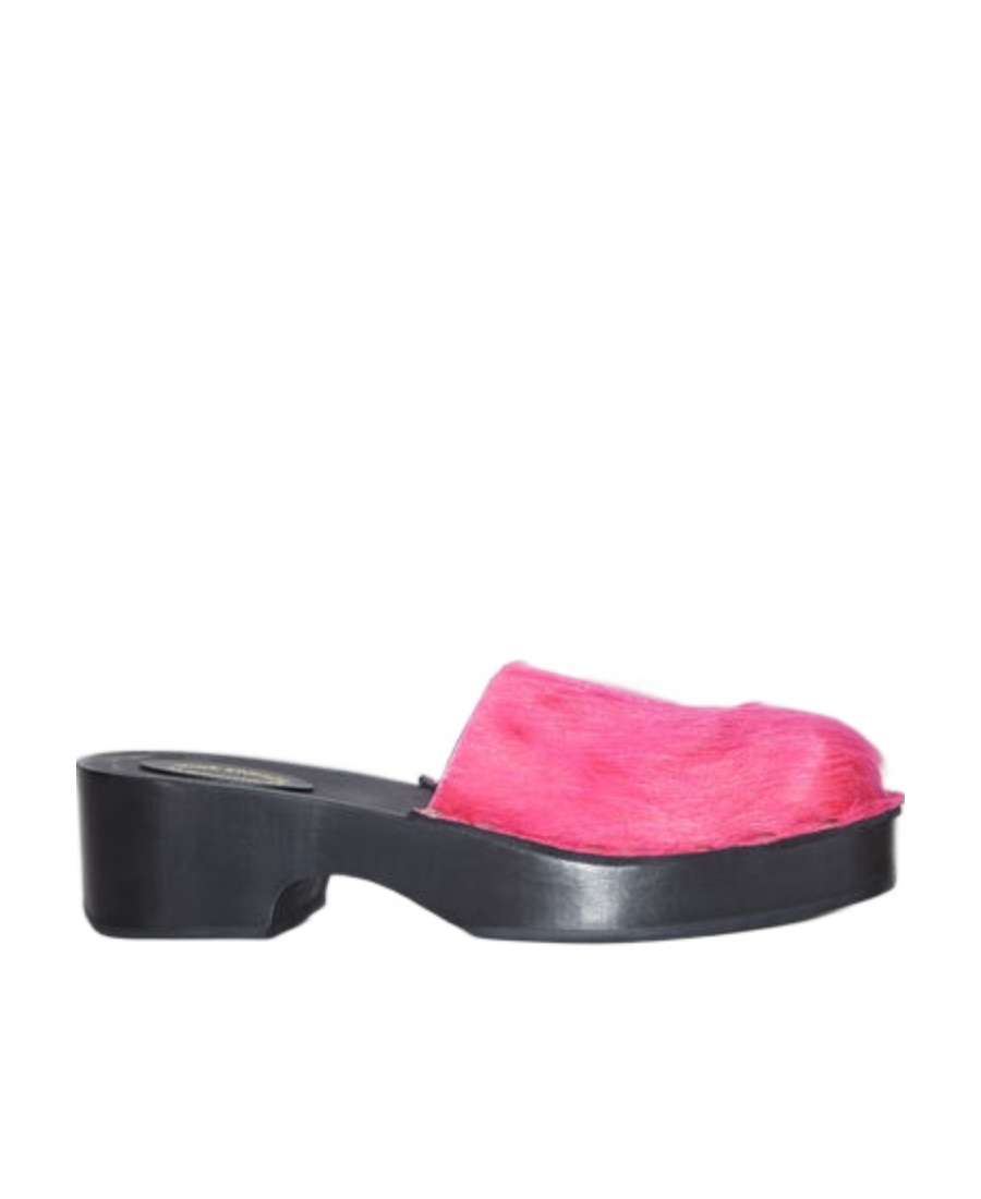 Acne Studios Brushed-effect Leather Mules In Black