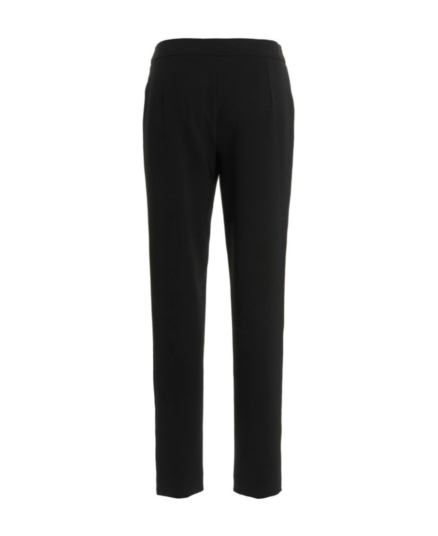 Moschino Pants With Smiley' Buckle At The Waist In Black