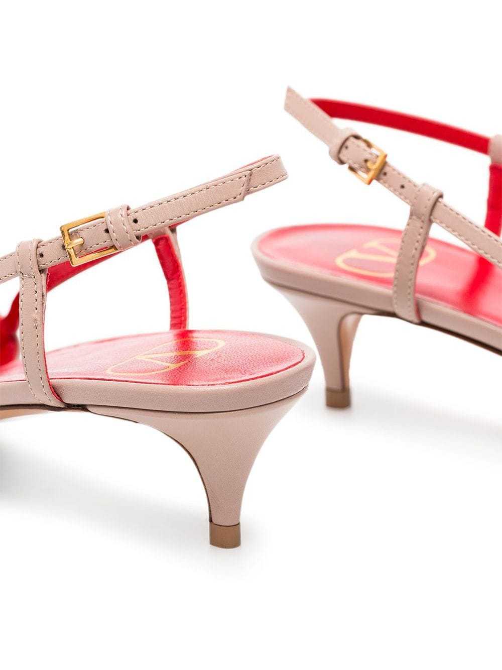 Shop Valentino Vlogo Signature Calfskin Slingback Pump 40mm In Nude