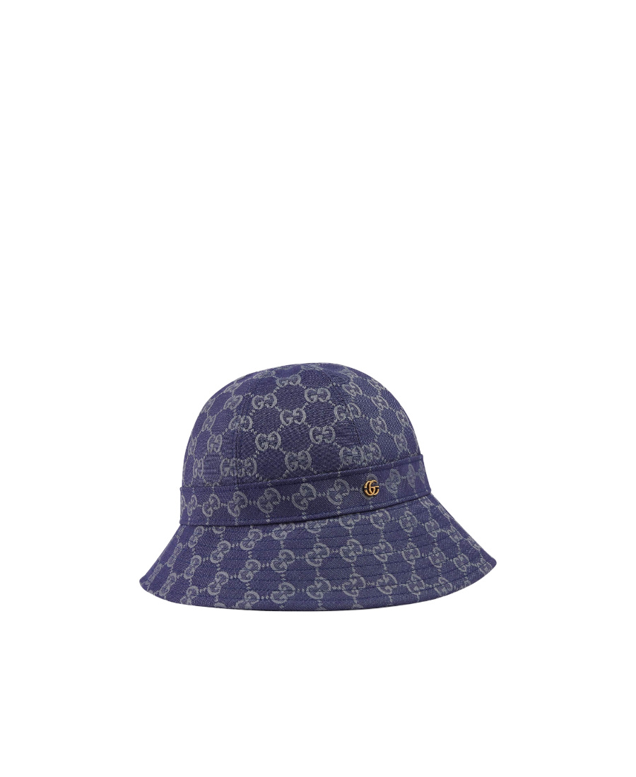 Gucci Gg Cotton Bucket Hat In Blue