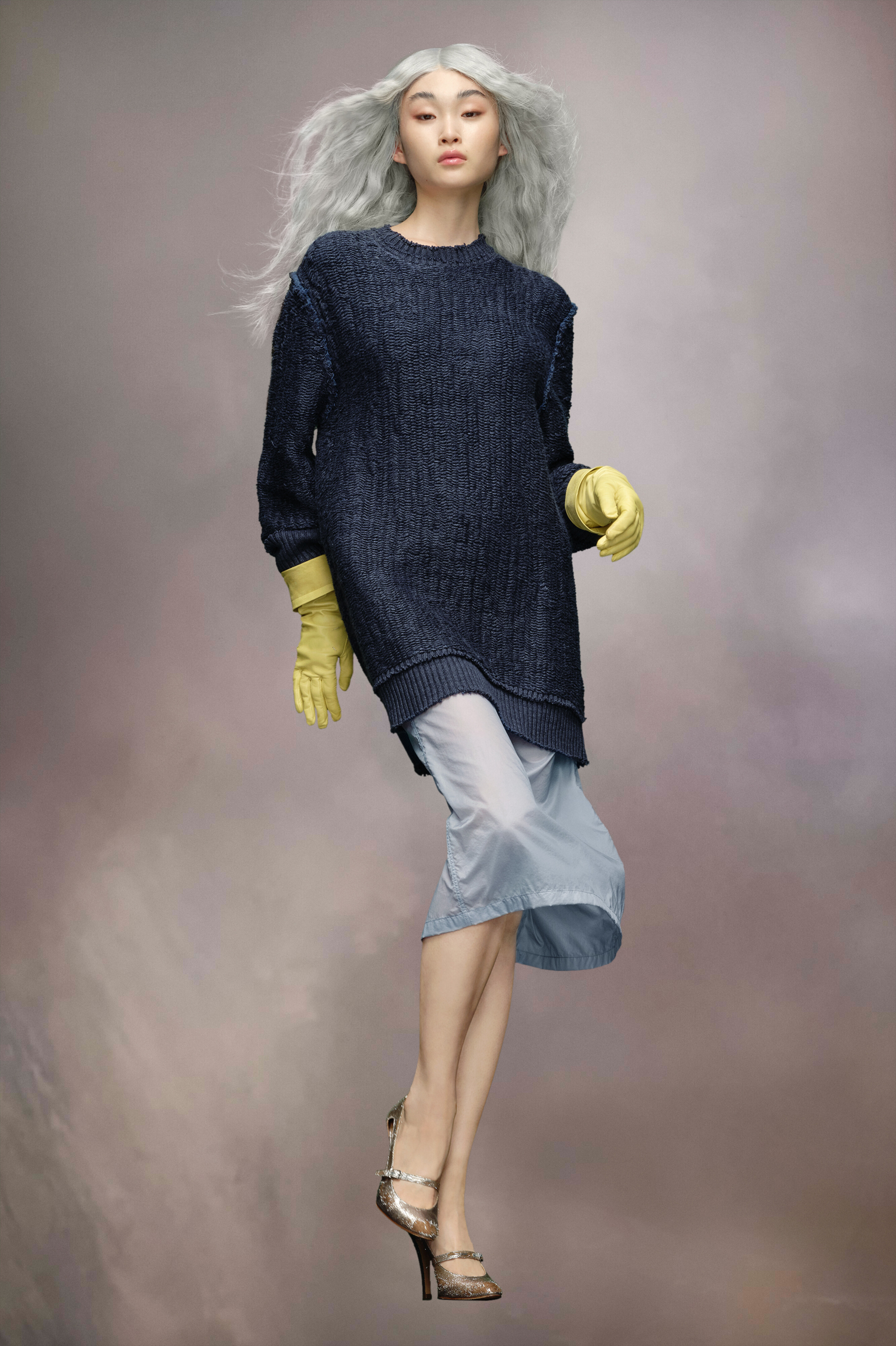 Maison Margiela Long-sleeved Sweater In Black