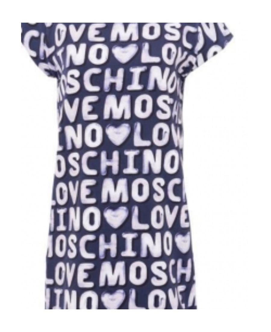 Moschino A Printed Dress In White