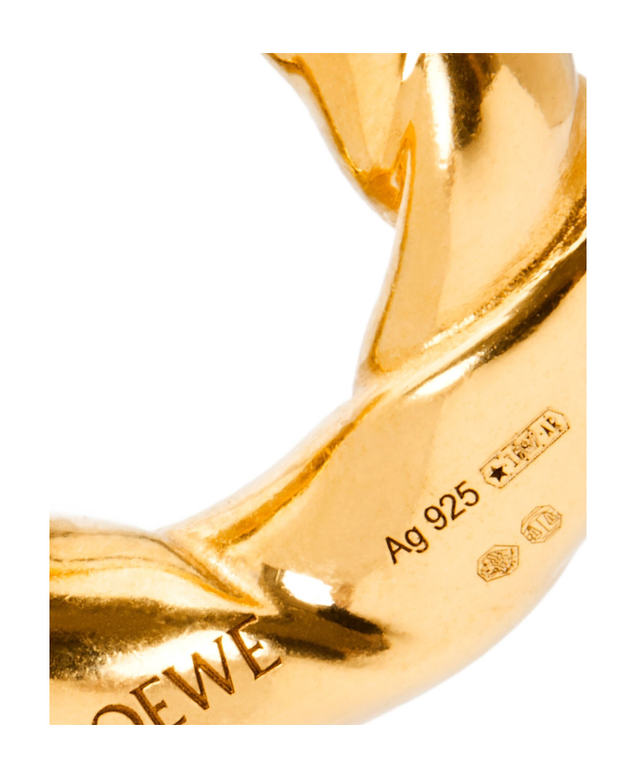 Loewe Trumpet Napapi Twisted Earrings In Yellow