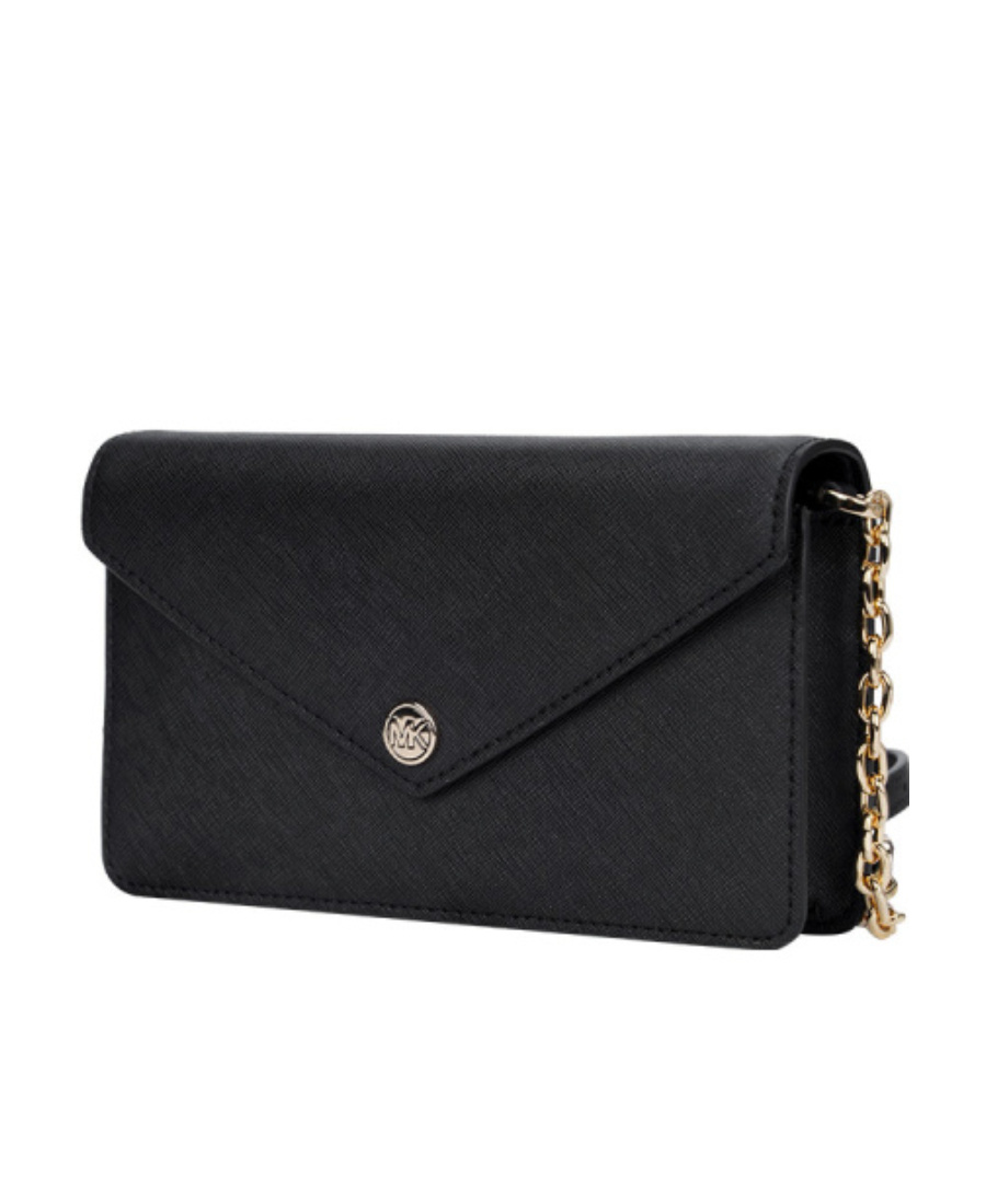 Michael Kors Small Saffiano Envelope Cross-body Bag In Black