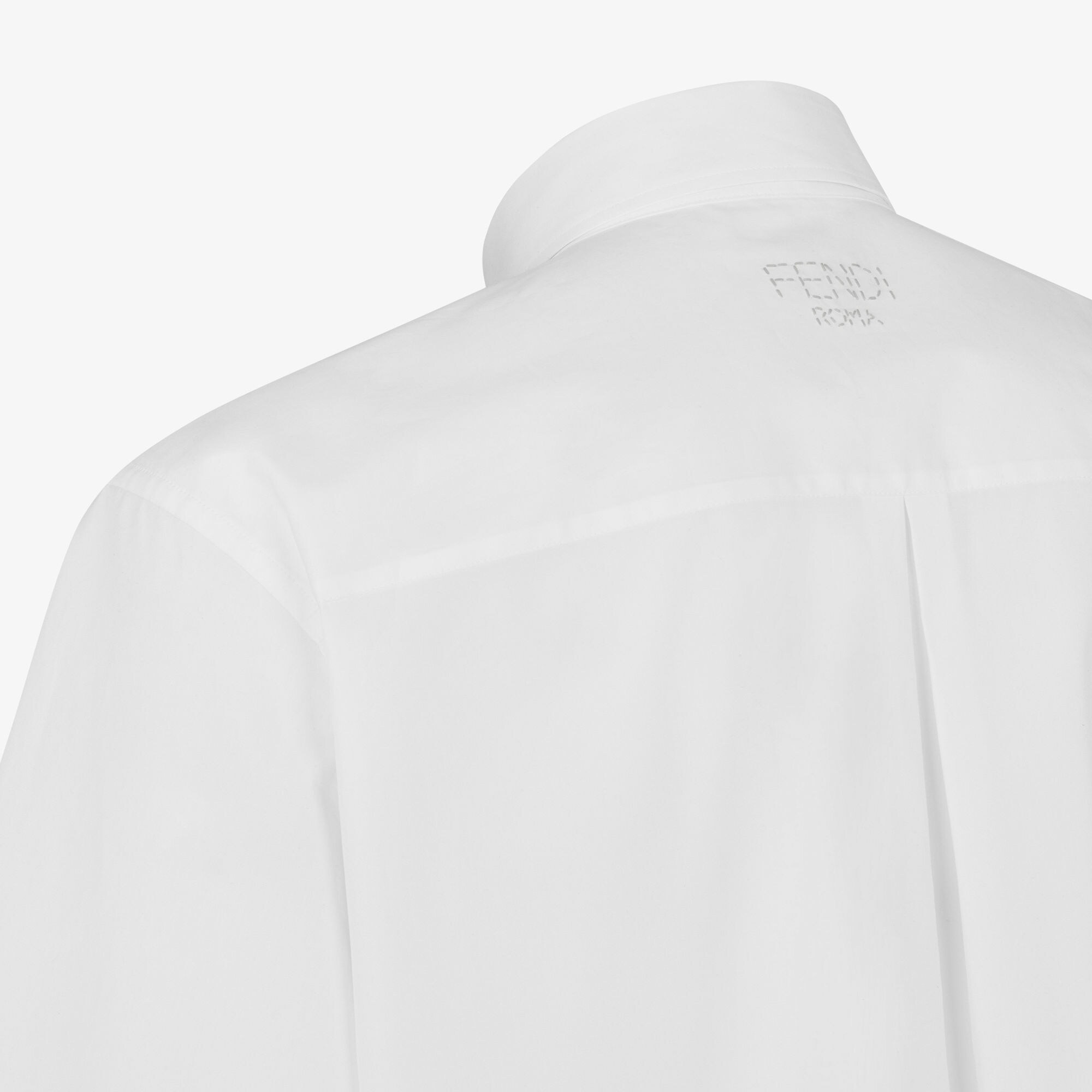 Fendi Long Sleeved Buttoned Shirt In White