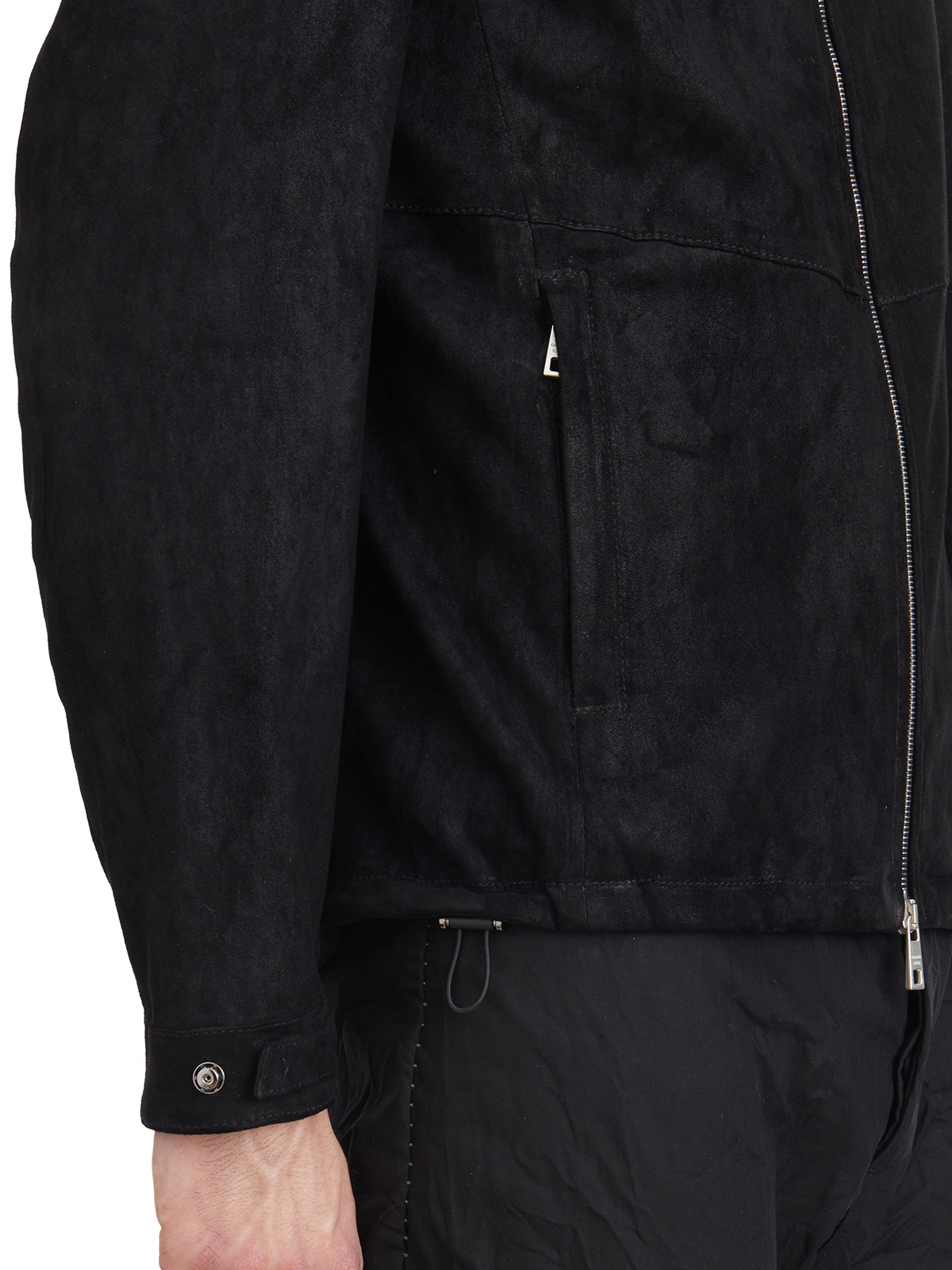 Giorgio Brato Leather Biker Jacket With Hood In Black