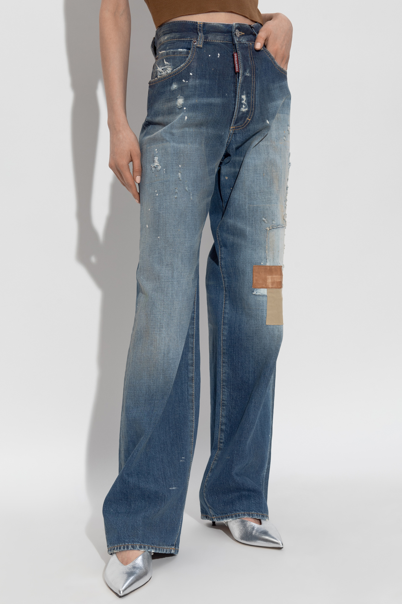Dsquared2 Jeans With Belt Loops In Blue