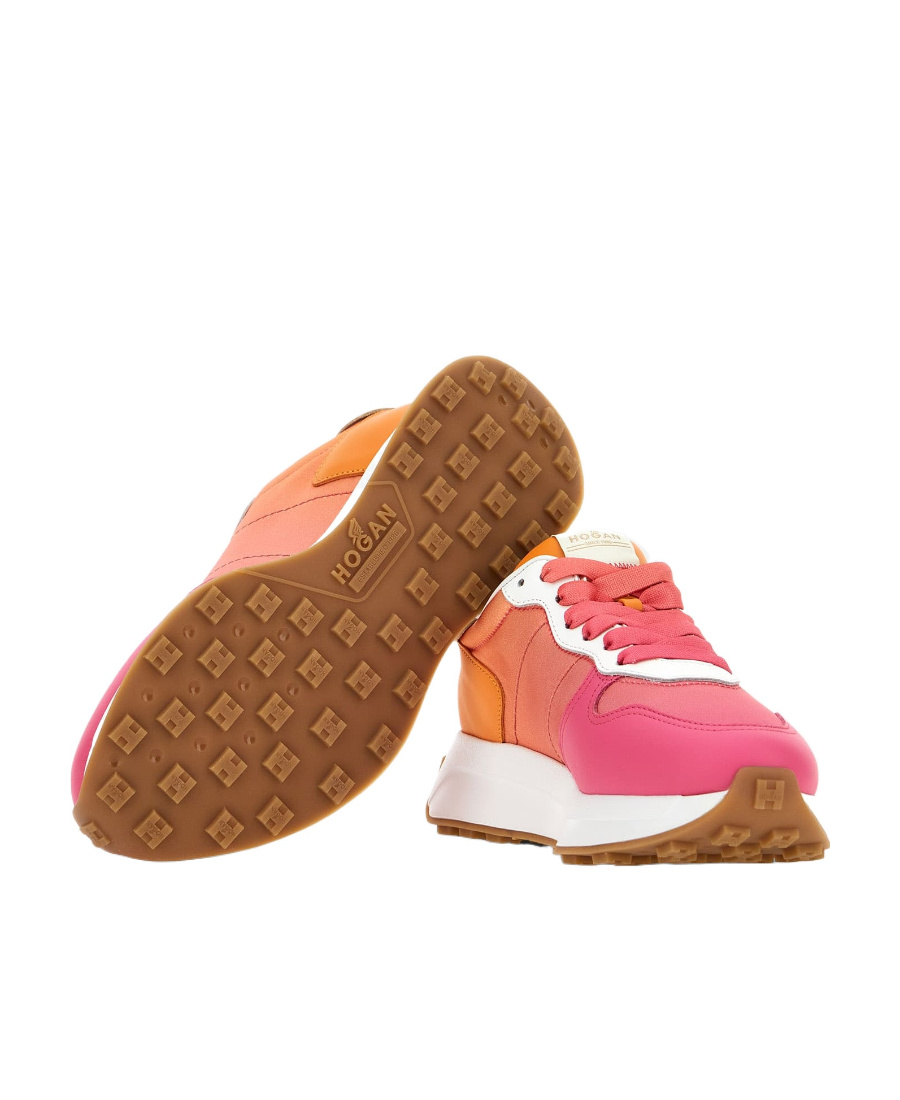 Hogan Colour-block Low-top Sneakers In White