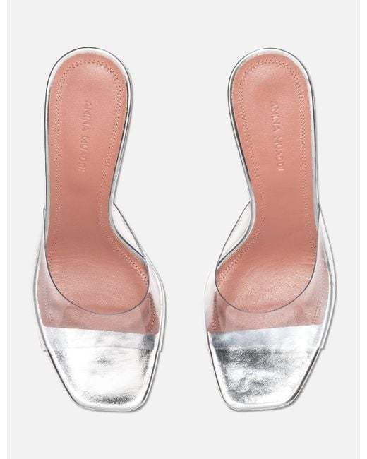 AMINA MUADDI SQUARE-HEADED HIGH-HEELED SANDALS