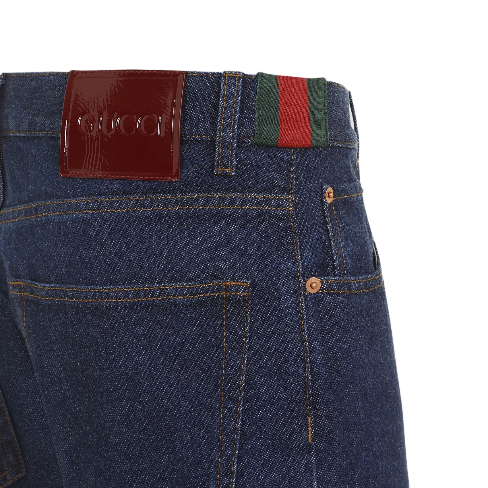 Gucci Jeans With Web Detailing In Black