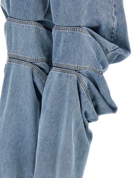 Y/PROJECT DRAPED-DETAIL JEANS 