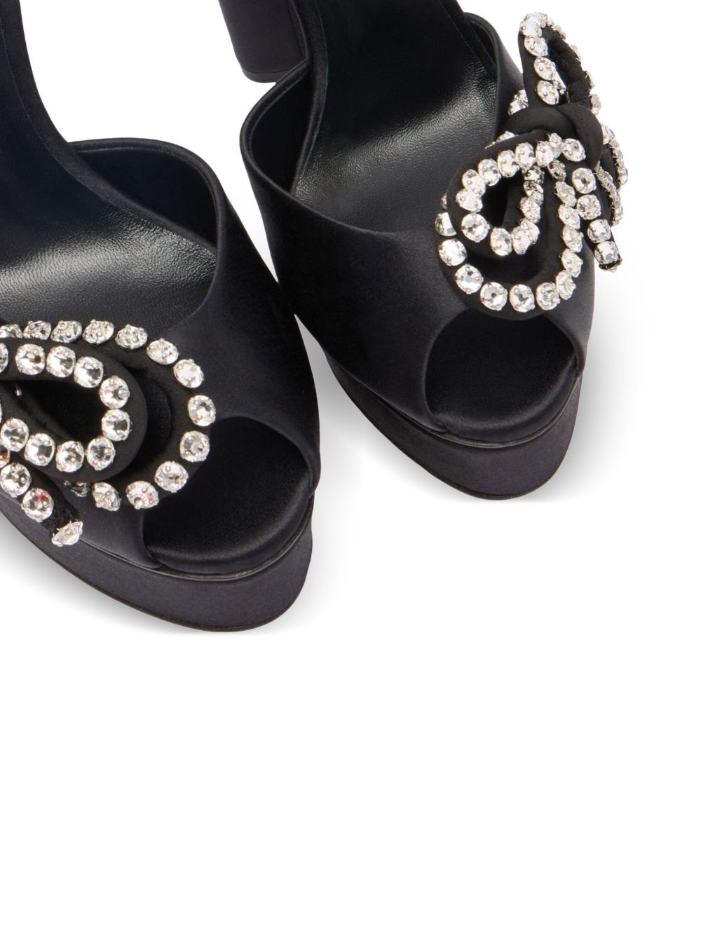 Casadei Julia Satin Platform 140 In Black