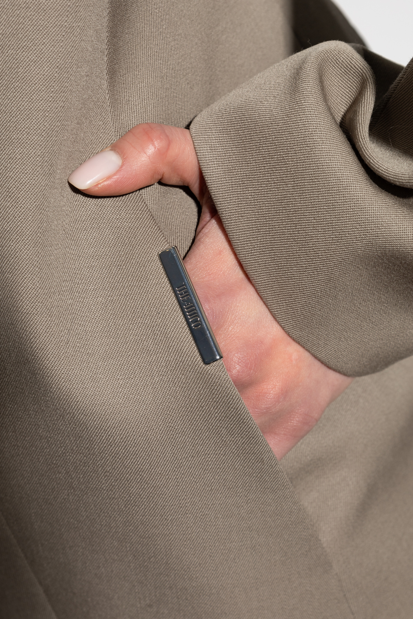 Shop Attico The Single-breasted Blazer In Nude