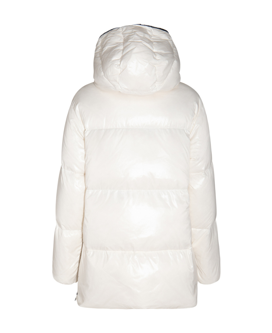 Duvetica Hooded Full-zip Down Jacket In White