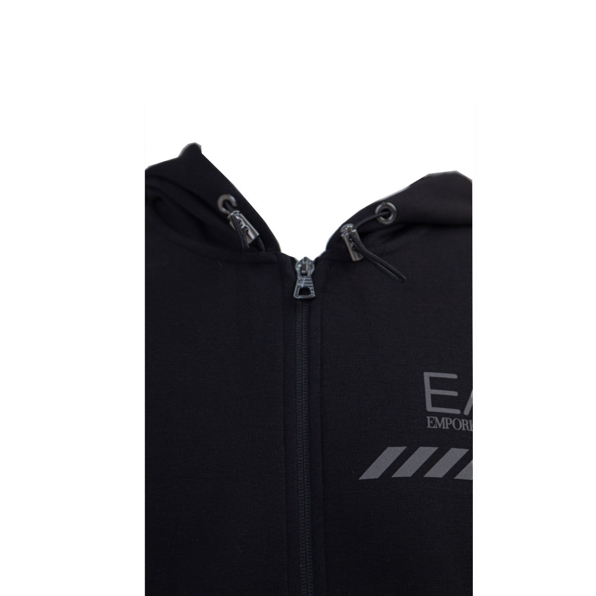 Ea7 Hooded Sports Jacket In Black